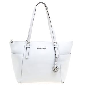 Michael Kors white jet set tote